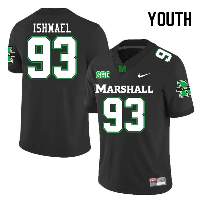 Youth #93 Jabari Ishmael Marshall Thundering Herd SBC Conference College Football Jerseys Stitched-B